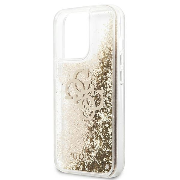 Cover GUESS Apple iPhone 13 Pro Max 4G Big Liquid Glitter Gold Hardcase