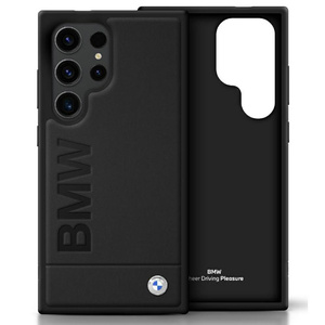 Case BMW Leather Big Wordmark for Samsung Galaxy S25 Ultra black