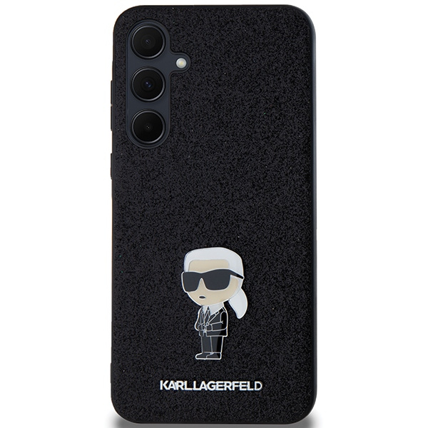 Etui Karl Lagerfeld KLHCSA35GKNPSK A35 A356 czarny/black hardcase Fixed Glitter Ikonik Logo Metal Pin
