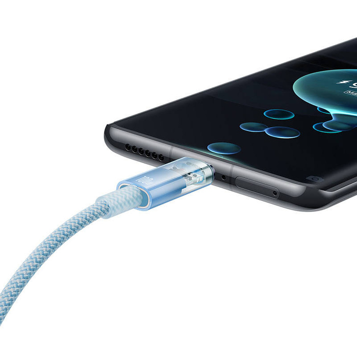 Quick Charge Cable Baseus Explorer Series USB to USB-C 100W, 2m (Blue)