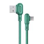 USAMS USB-A MicroUSB-Winkelkabel U57 1,2m 2A Grün
