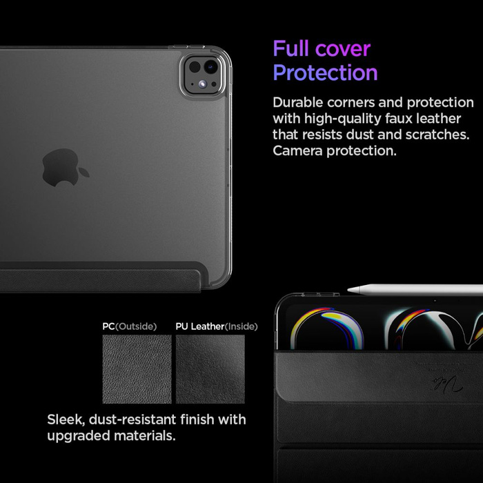 Spigen Liquid Air FOLIO IPad PRO 11" 5 / 6 2024-2025 NOIR