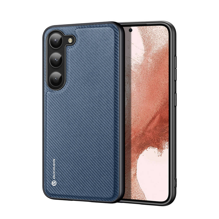 Dux Ducis Fino Coque Samsung Galaxy S23+ avec cadre en silicone bleu