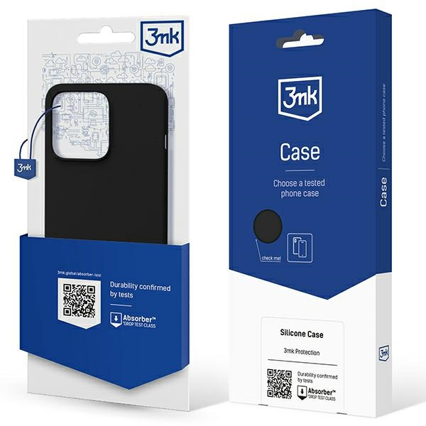 3mk Silicona Case iPhone 14 Pro 6.1" negro/negro