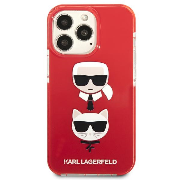 Case KARL LAGERFELD Apple iPhone 13 13 Pro Karl&Choupette Head Red Hardcase