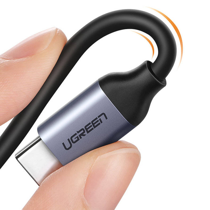 Adaptateur audio Ugreen USB Type C (mâle) - USB Type C PD QC (femelle) + mini jack 3,5 mm (femelle) gris (CM231)