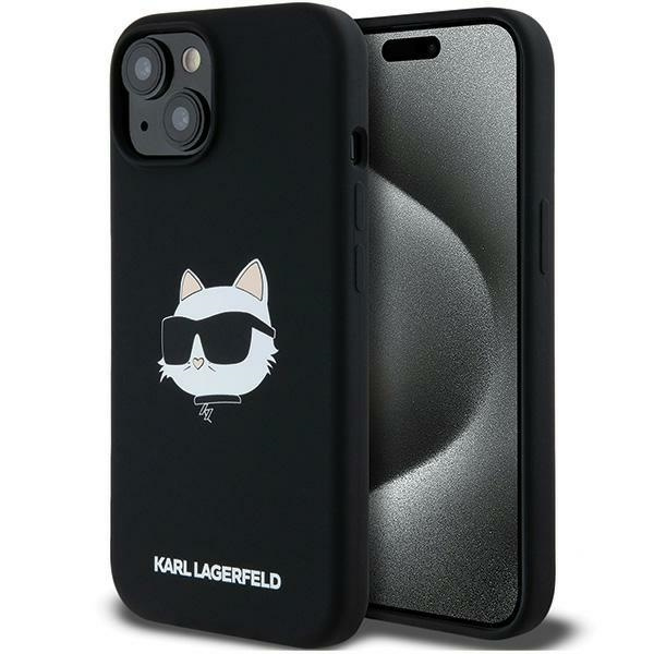 Etui Karl Lagerfeld KLHMP15MSCHPPLK iPhone 15 Plus / 14 Plus 6.7" czarny/black hardcase Silicone Choupette Head MagSafe