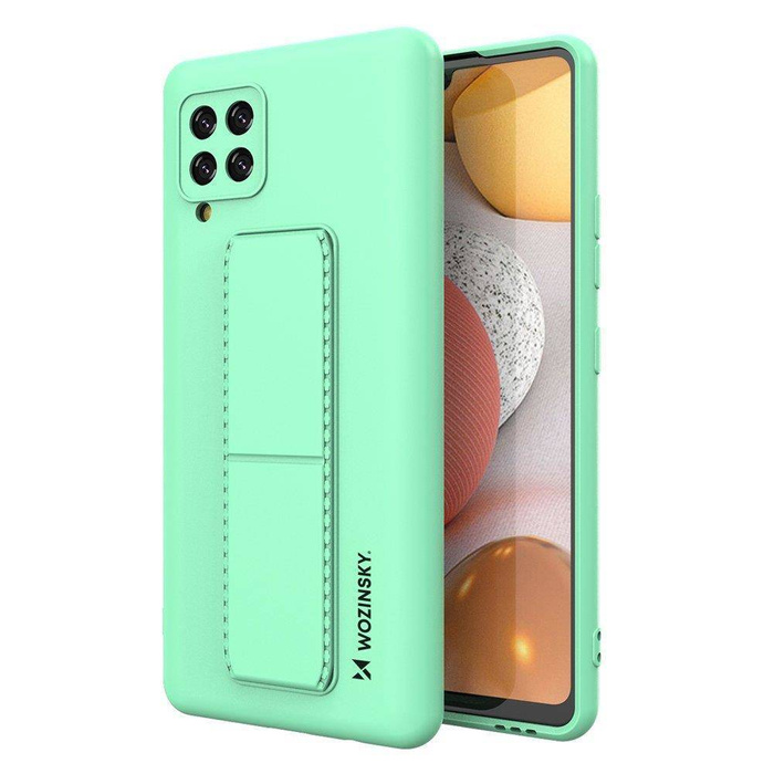 Wozinsky Kickstand Case Silicona Stand Cover Samsung Galaxy A42 5G Mint