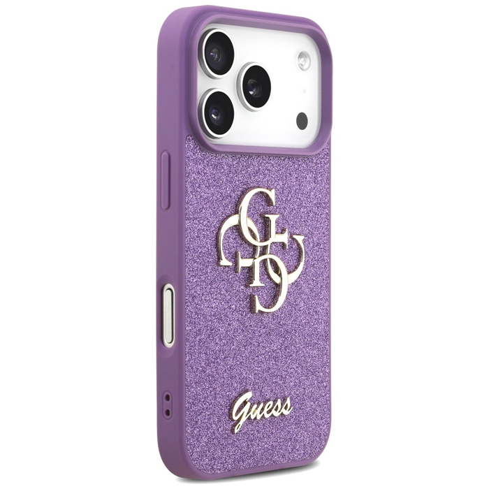 Etui Guess Fixed Glitter Big 4G do       iPhone 17 Pro liliowy