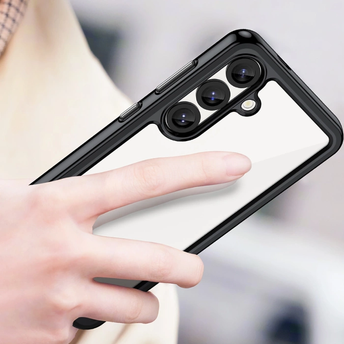 Outer Space Hülle für Samsung Galaxy S25 Edge Cover mit flexiblem Rahmen - Schwarz