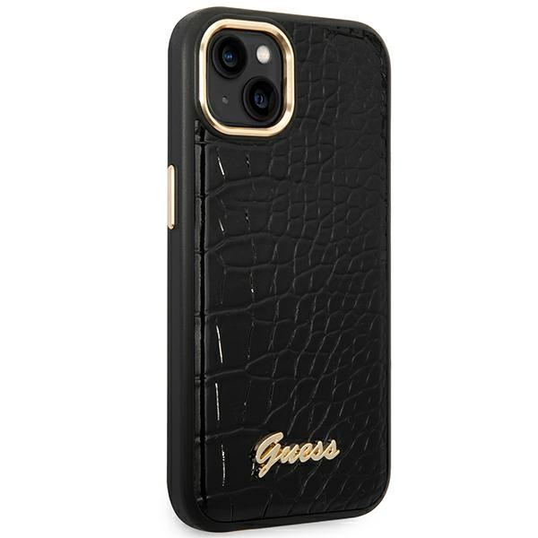 Guess GUHCP14MHGCRHK iPhone 14 Plus 6.7" black/black hardcase Croco Collection