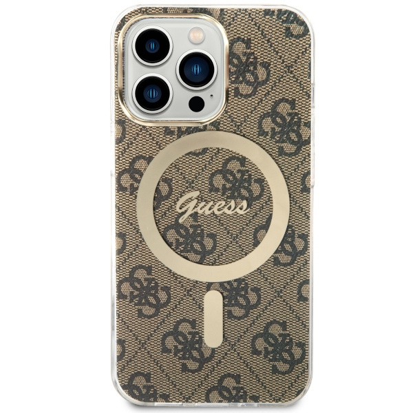 Hülle Guess GUHMP13LH4STW iPhone 13 Pro / 13 6.1" braun/braun hartcase 4G MagSafe Case