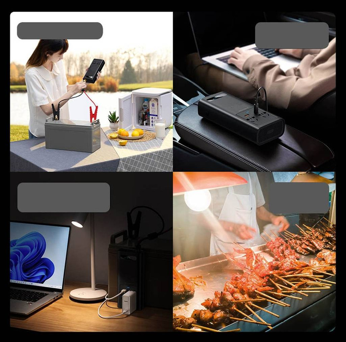 Baseus Super Si Power Inverter 500W (220V CN / EU) Fekete