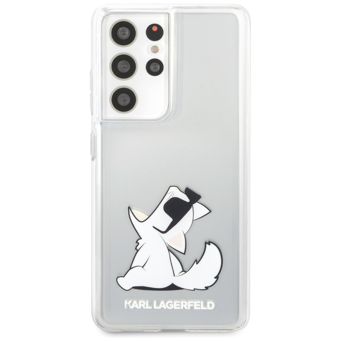  KARL LAGERFELD Samsung Galaxy S21 Ultra Choupette Fun KLHCS21LCFNRC Clear Hardcase