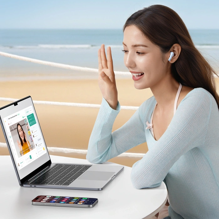 Słuchawki douszne Baseus Bass BS2 Lite TWS - białe