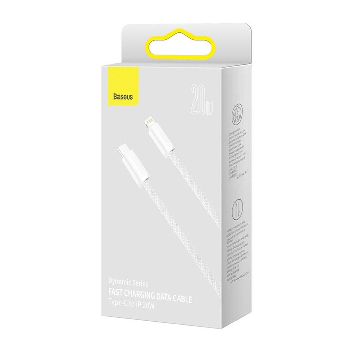 Baseus Dynamic USB Type C kabel - Lightning Power Delivery 20W 1m bílý (CALD000002)