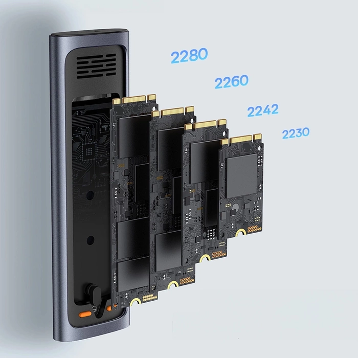 Baie SSD Baseus FlyJoy Series M.2 NVMe / M.2 SATA 10 Gb/s - gris
