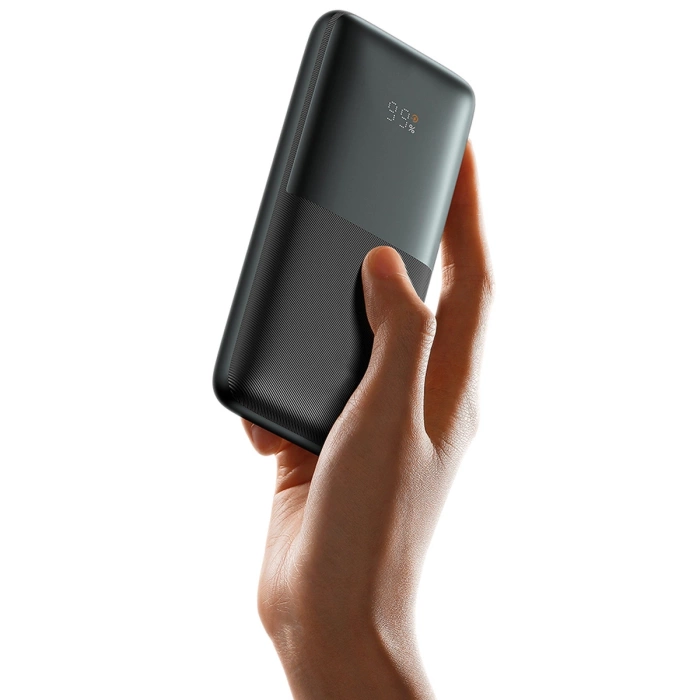 Baseus Bipow Pro Power Bank 10000mAh 20W schwarz mit USB Typ A - USB Typ C 3A 0,3m Kabel (PPBD040201)