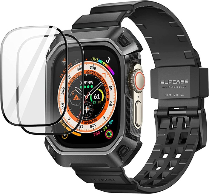 Obal Supcase Unicorn Beetle Pro & Tvrzené sklo Apple Watch Ultra (49 mm) černá Case