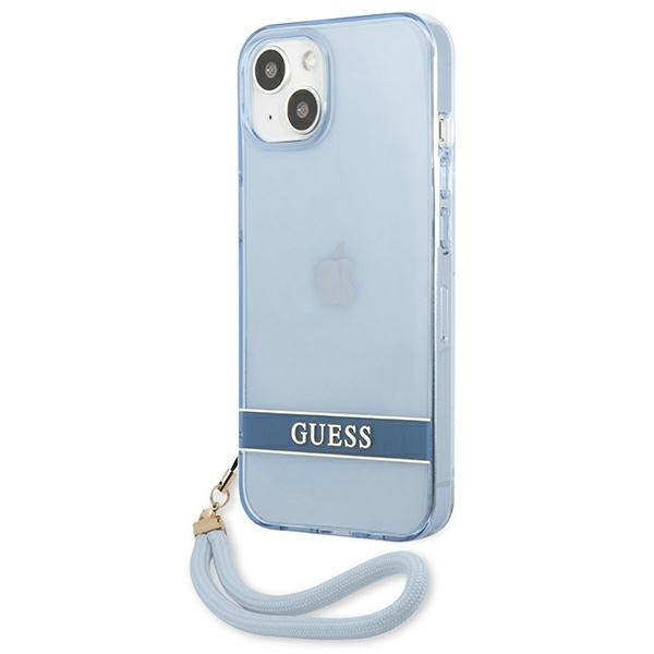 Case GUESS Apple iPhone 13 Mini Translucent Stap Blue Hardcase