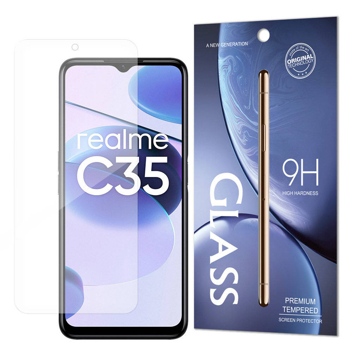 Verre trempé Verre trempé 9H Realme C35 (emballage - enveloppe)