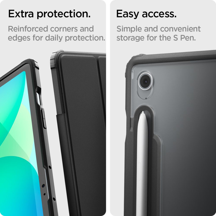 SPIGEN ULTRA HYBRID "PRO" GALAXY TAB S10 FE+ PLUS 13.1 X620 / X626B NOIR