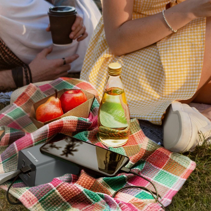 Powerbank Wozinsky K65+ 65W 30000mAh 2x USB-C, 1x USB-A 65W - szary