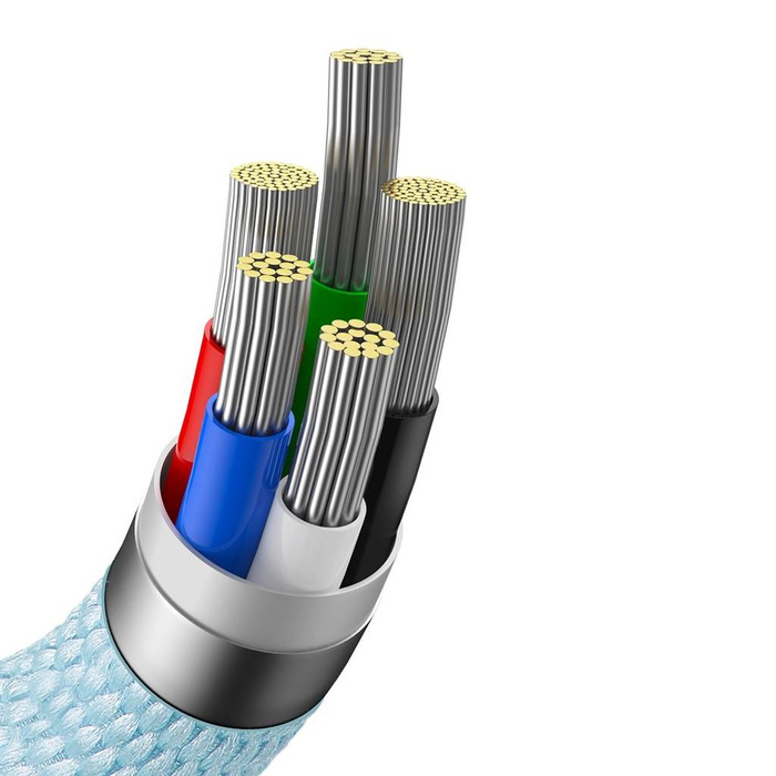 Baseus Crystal Shine Series Cable USB Tipo C - Entrega de energía de carga ultrarrápida 20W 2m azul ( Lightning )