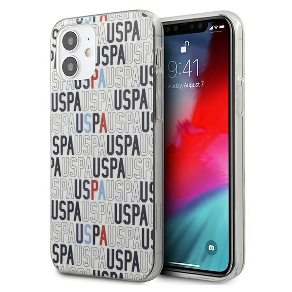 Cover US POLO Apple iPhone 12 Mini Logo Mania Collection USHCP12SPCUSPA6 Custodia bianca