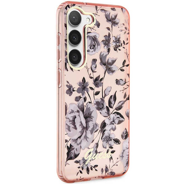 Cover Guess GUHCS23MHCFWSP S23 Plus S916 rosa/rosa durocase Flower Collection Case