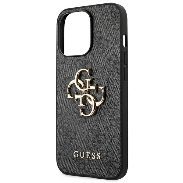 Case Guess iPhone 14 Pro 6.1" grey/grey hardcase 4G Big Metal Logo