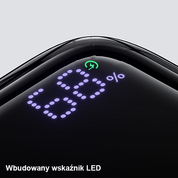 USAMS Powerbank PB69 10000mAh 22.5W QC3.0+PD Fast Charge Digital Display black/black 10KCD18601 (US-CD186)