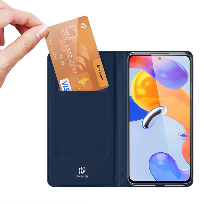 Dux Ducis Skin Pro Holster Cover Flip Cover für Xiaomi Redmi Note 11 Pro + 5G / 11 Pro 5G / 11 Pro blau
