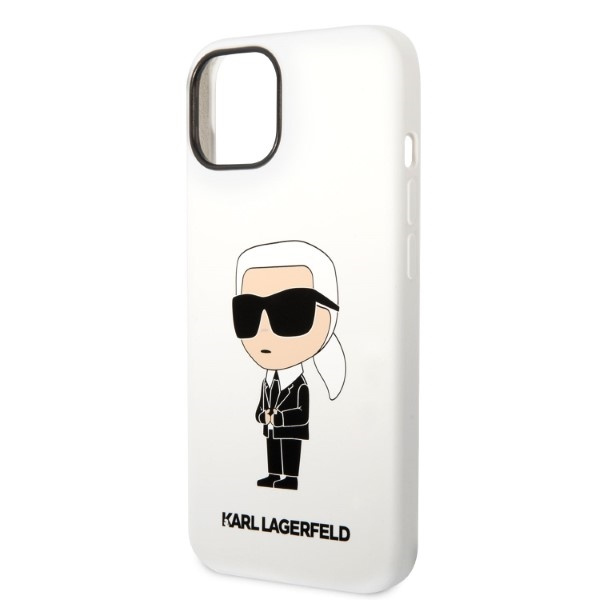 Etui Karl Lagerfeld Klhcp14msnikbch Iphone 14 Plus 6,7" Hardcase Biały/white Silicone Ikonik Case