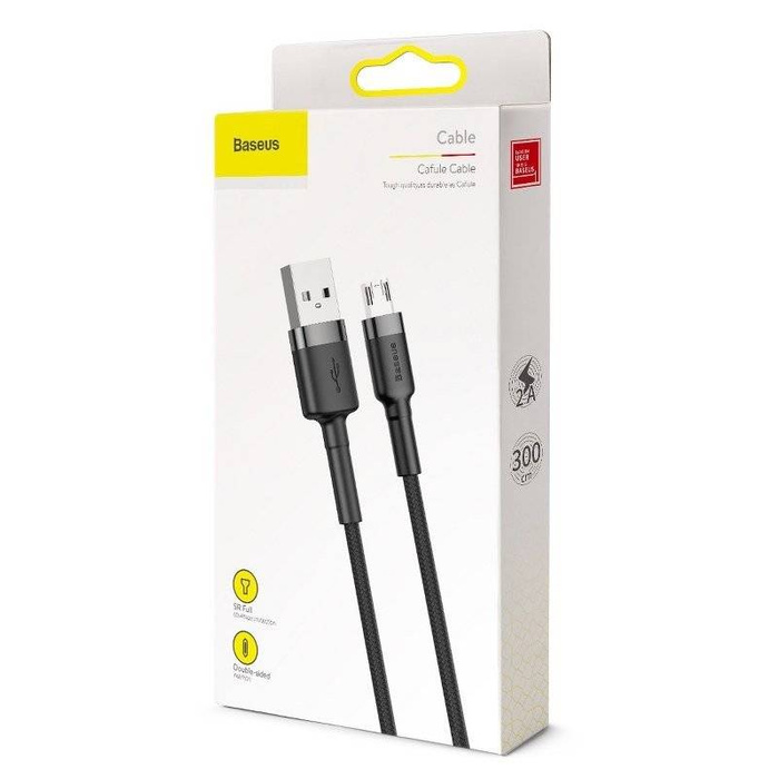 Câble Micro USB Baseus Cafule 2A 3m noir/gris