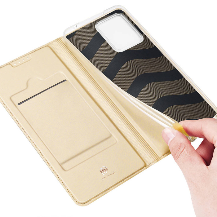 Dux Ducis Skin Pro Hülle für Xiaomi Redmi Note 12 Cover Flip Card Wallet Stand Gold