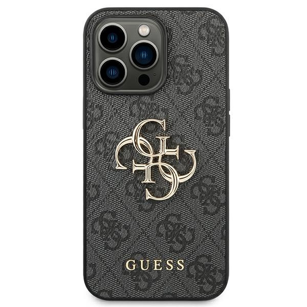 Case Guess iPhone 14 Pro 6.1" grey/grey hardcase 4G Big Metal Logo