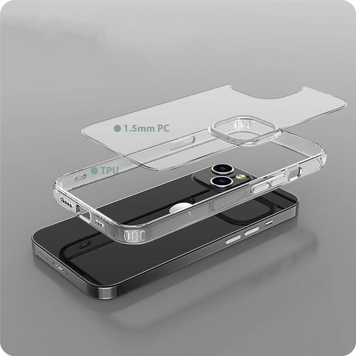 Cover Tech-protect Flexair Hybrid iPhone 15 Pro Clear Case