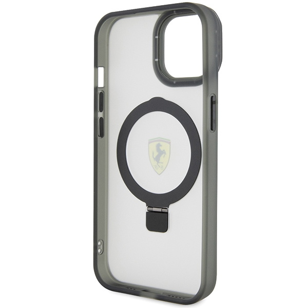 Hülle Ferrari FEHMP15SUSCAH iPhone 15 6.1" transparent hartcase Ring Stand 2023 Collection MagSafe Case
