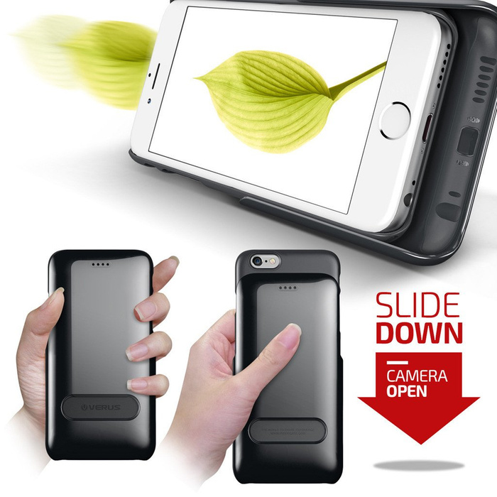 Coque Apple iPhone 6 6S 4.7' VERUS Slim Hard Slide Charcoal Black As Spigen SGP Cover