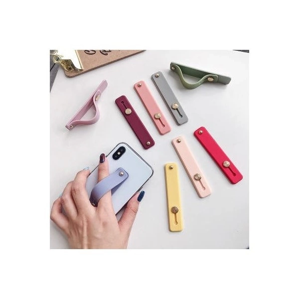 Porte-doigt autocollant avec fermeture éclair - rose