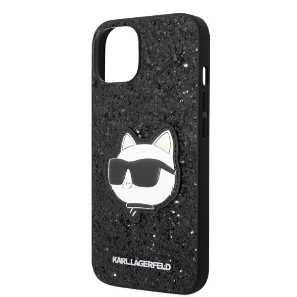 Karl Lagerfeld KLHCP14MG2CPK iPhone 14 Plus 6,7" black/black hardcase Glitter Choupette Patch