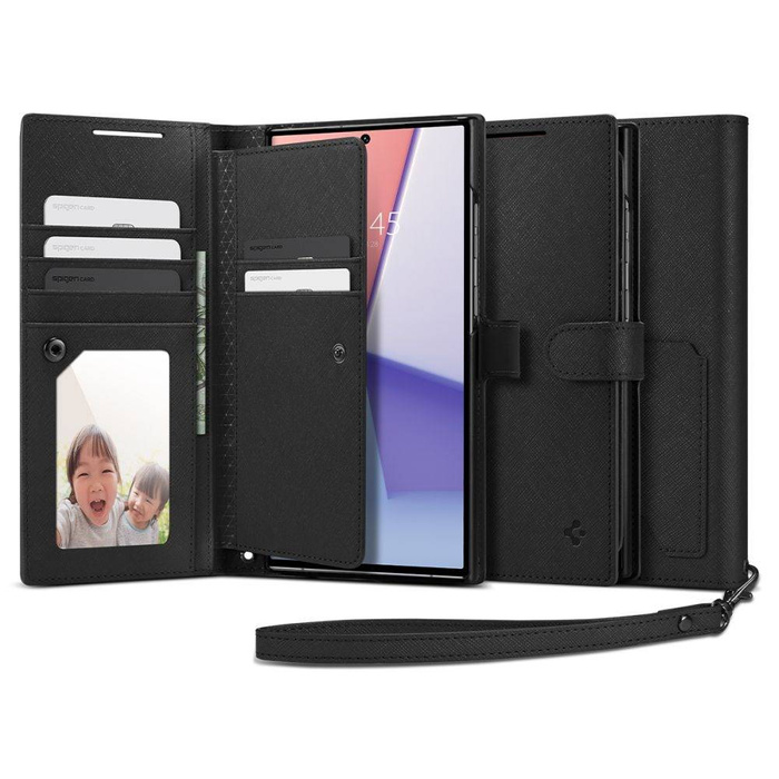 Coque Spigen PORTEFEUILLE "S" PLUS GALAXY S23 ULTRA NOIR
