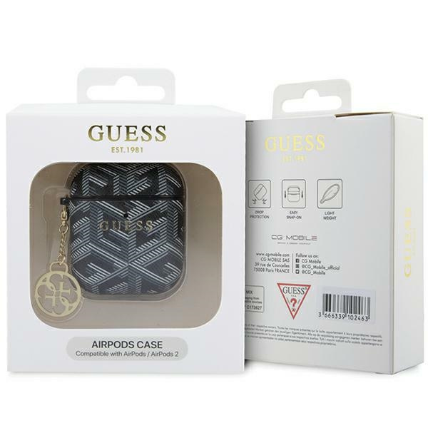 Case Guess GUA2PGCE4CK AirPods 1/2 cover black/black GCube Charm Case