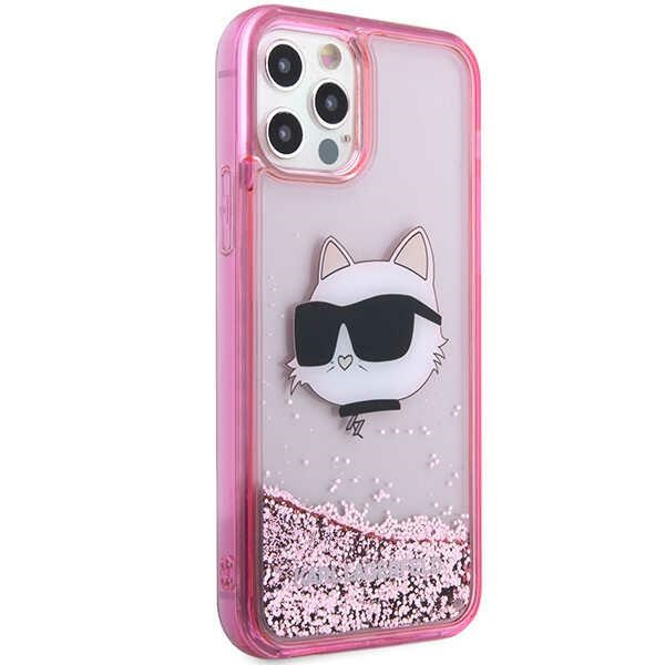 Obal Karl Lagerfeld KLHCP12MLNCHCP iPhone 12/ 12 Pro 6,1" pink/pink hardcase Glitter Choupette Head Case