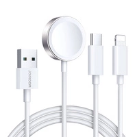Joyroom S-IW008 Cavo caricatore magnetico 3 in 1 USB-A - Lightning/USB-C 1,2 m - bianco
