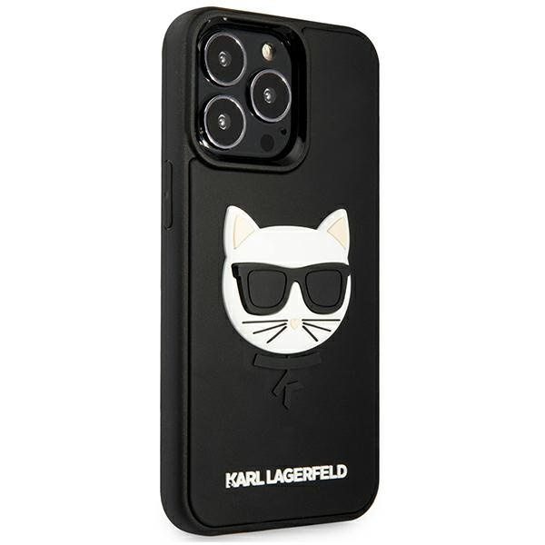 Case KARL LAGERFELD Apple iPhone 13 Pro Max 3D Rubber Choupette Black Hardcase