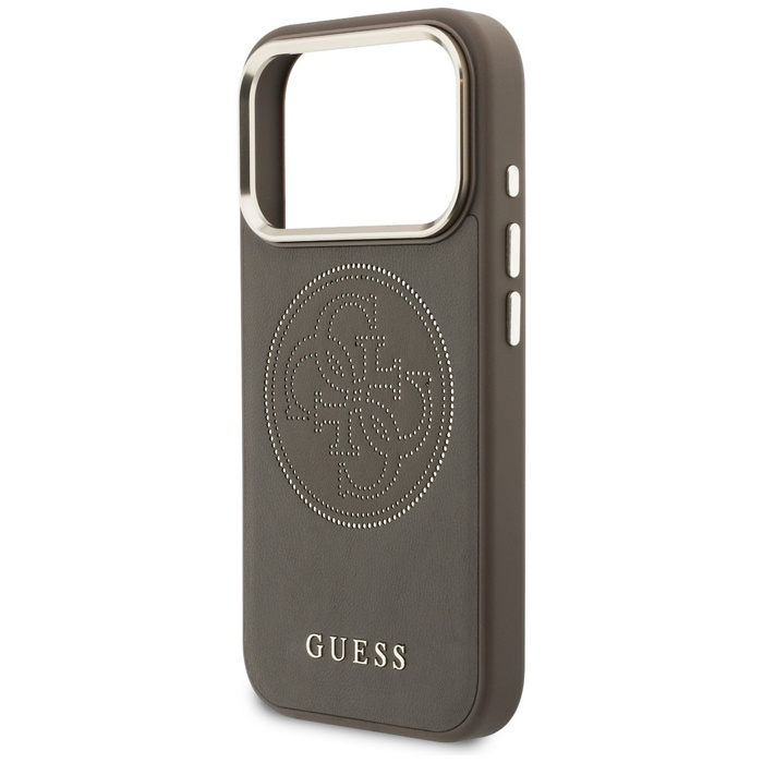 Etui Guess Perforated 4G MagSafe do      iPhone 17 Pro brązowy