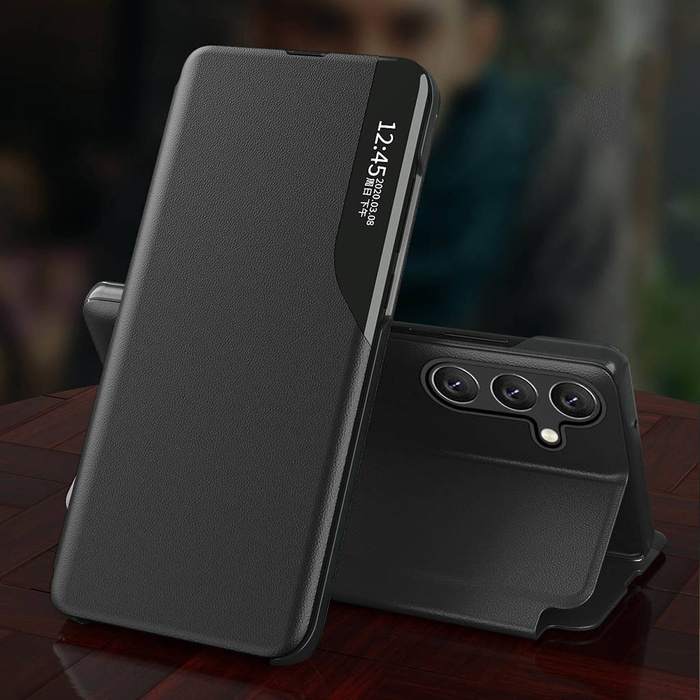 Etui Eco Leather View pour Samsung Galaxy A54 5G avec support rabattable bleu