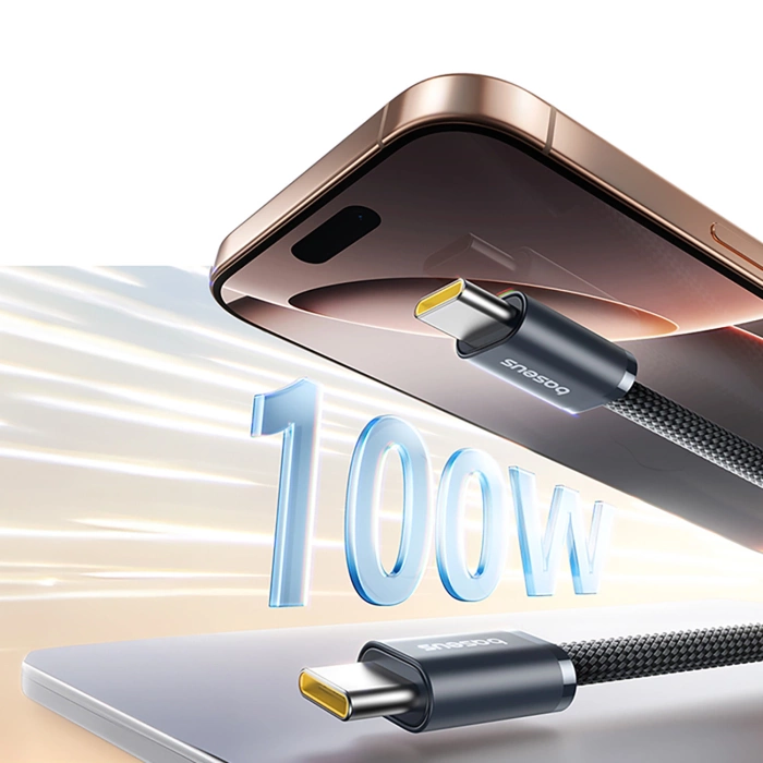 Kabel Baseus Dynamic 4 Pro Fast USB-C - USB-C 100W 1m - czarny
